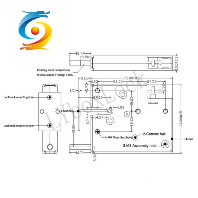 Industrial Small Electromagnetic Lock Custom Storage Locker Lock 0