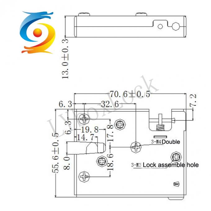 Small 12V Solenoid Cabinet Lock Carbon Steel Material Secure 1