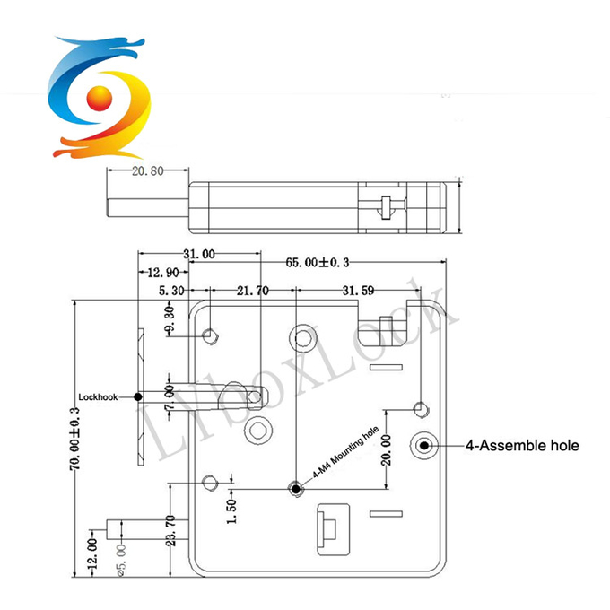 User Friendly 12v Magnetic Solenoid Lock Low Power Long Lifespan For Storage Locker 0